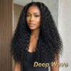 deep wave Glueless Beginner Friendly Double Drawn Human Hair Wigs With Drawstring