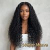 water wave Glueless Beginner Friendly Double Drawn Human Hair Wigs With Drawstring